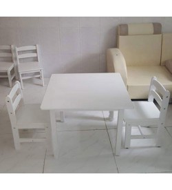 Bộ bàn ghế trẻ em màu trắng
